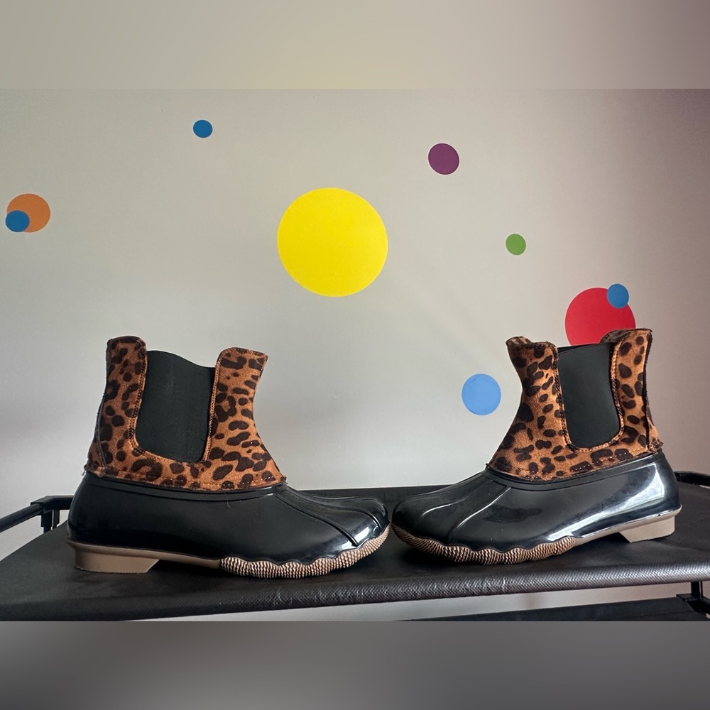 Leopard Print Kids Boots